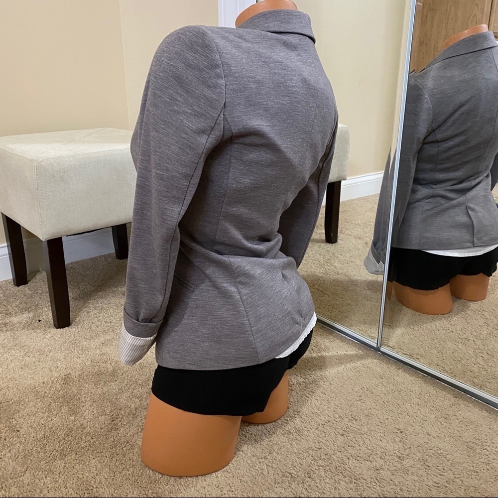 H&M Fitted Blazer Fully Lined Grey Size US 4​​​​ - Picture 4 of 6